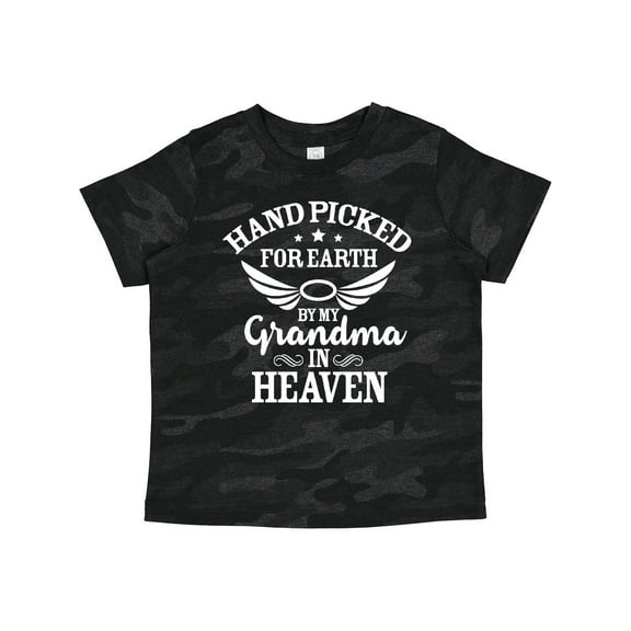 Inktastic Handpicked for Earth by My Grandma in Heaven Angel Wings Boys or Girls Toddler T-Shirt