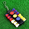 thumbnail image 3 of 1Set Plastic Golf Tee Holder Carrier Keychain with 3 Ball Markers Accessory, 3 of 10