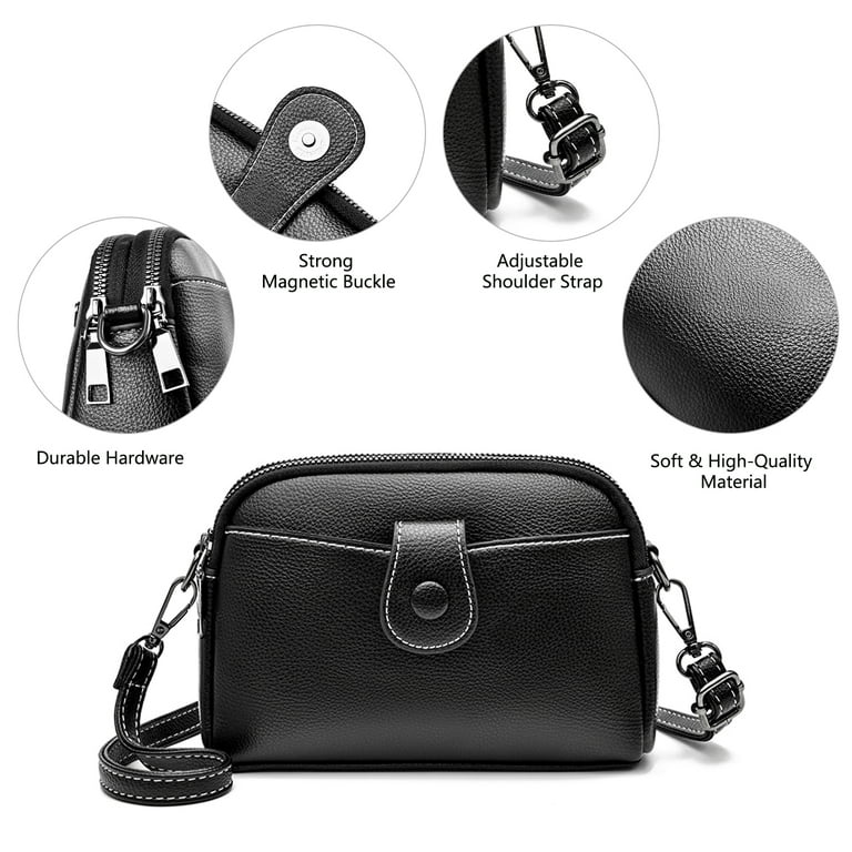 Small Leather Shoulder Bag Crossbody Purse For Women - Hand