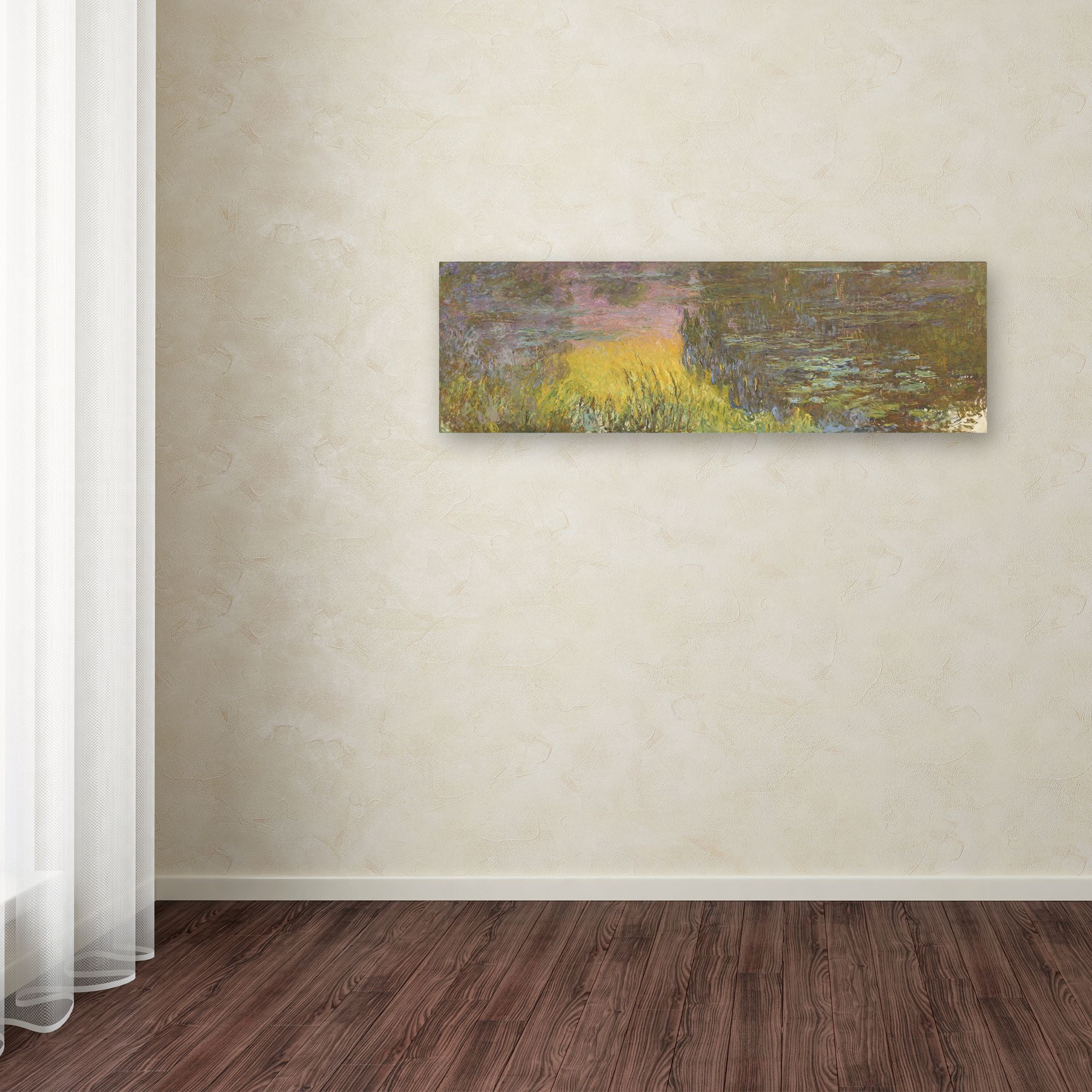 Trademark Fine Art 'The Water Lillies Setting Sun' Canvas Art by Monet