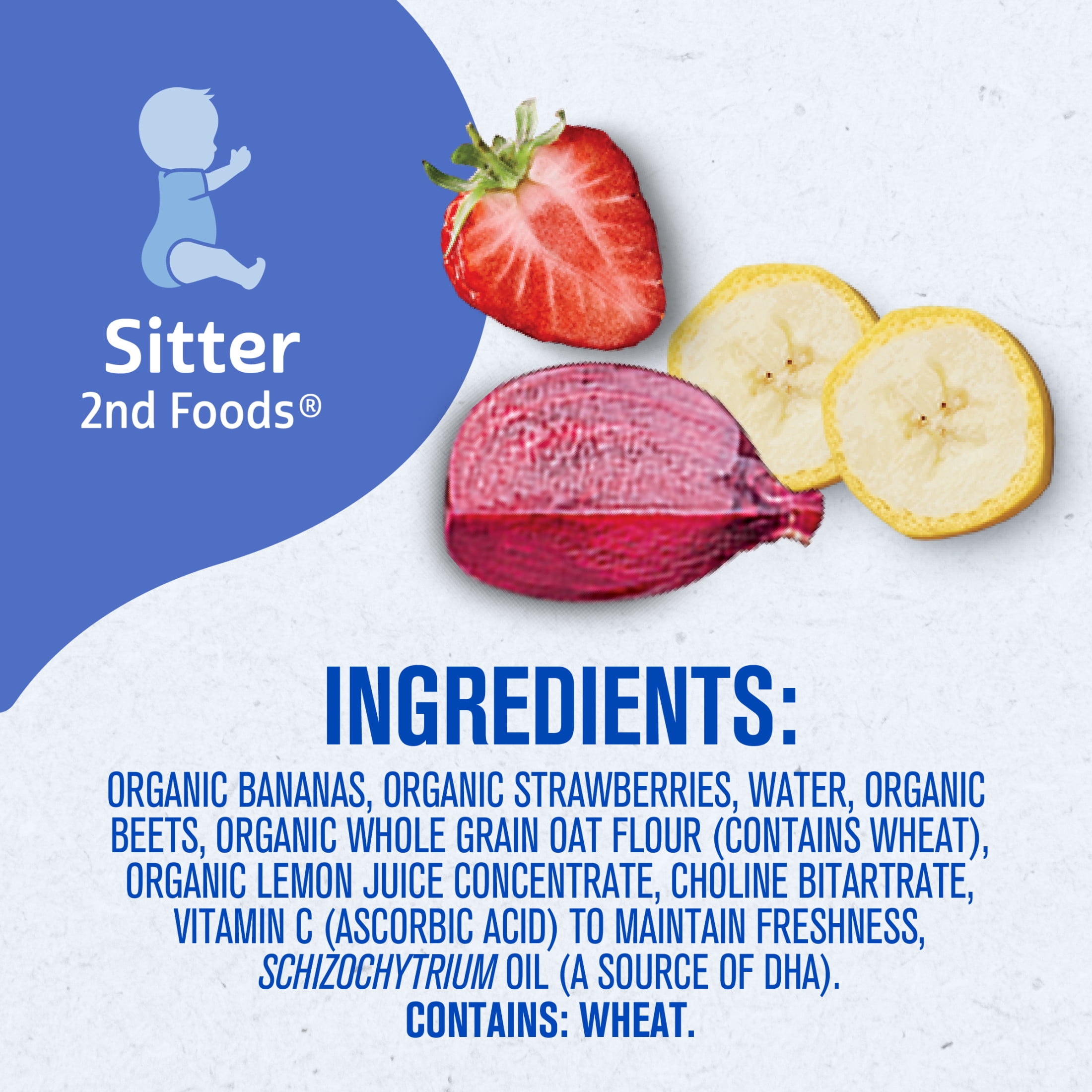 Gerber Organic Toddler Food, Banana Strawberry Beet Oatmeal Puree, 3.5 oz Pouch (12 Pack)