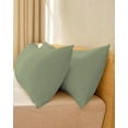 thumbnail image 4 of Sage Green Body Throw Pillow Cover Case, Couch Sofa Bed Pillowcase, Soft Decorative Pillow Protector, Modern Minimalism Soild Color 20x54Inch Long Reversible Pillow Shams with Zipper, 4 of 6
