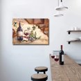 thumbnail image 3 of Lucksign Kitchen Decor Wall Art Wine Pictures Poster Grape Wine Canvas Prints Painting for Dining Room Living Room Restaurant Rustic Farmhouse Wall Decorations Retro Mid Century Artwork 16"x12", 3 of 6
