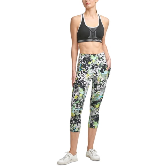 Calvin Klein Womens Performance Printed Cropped Leggings