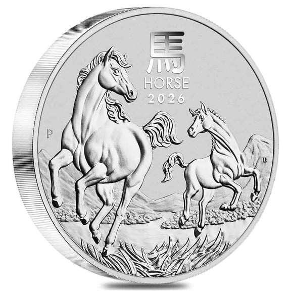 2026 1 Kilo Silver Lunar Horse BU Australian Perth Mint