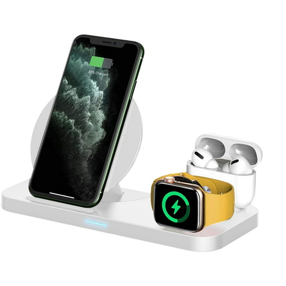 3 in 1 Wireless Charger Charging Stand Compatible with Apple Watch and Airpods Pro,Fast Charging Dock for iPhone 12 pro, 11, Xs max, Xr