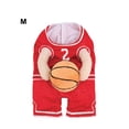 thumbnail image 2 of Disfraz de jugador de baloncesto para perro Methold traje divertido y llamativo color Rojo, 2 of 6