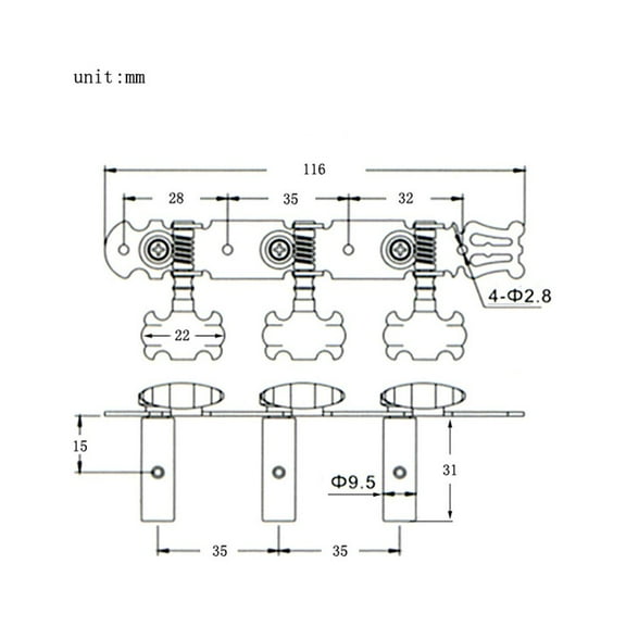 1 Pair Gold Guitar Tuning Pegs Classical Guitar String Tuning Pegs Tuners Machine Heads