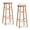 Yellow, variant on Gymax 29'' Swivel Bar Stools Set of 2 w/Backless Design Footrests & Strong Crossbars Walnut