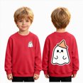 thumbnail image 2 of Toddler Boys Halloween Shirt for 1t 2t Boys Halloween T-shirt Boys Ghost Kids Shirt Crewneck Long Sleeve Graphic Top Toddler to Youth Boys Clothes Size 1-2 Years, 2 of 9