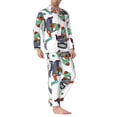 thumbnail image 2 of Naloa Dinosaur on Excavator2 Men’s Pajamas Set - Long Sleeve Button Down Sleep Shirt and Pajama Bottoms Sleepwear Set-Large, 2 of 7