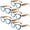 5 Pairs of Blue Brown, variant on 5 Pairs of Thick Cat Eye Reading Glasses Fashionable Oversized Polygonal Readers Women's Trendy Butterfly Presbyopic Glasses +2.00