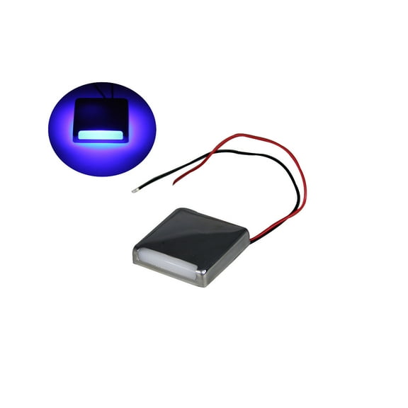 Pactrade Marine Boat Pontoon RV Surface Mount LED S.S Square Courtesy Light 90° (blue Light)