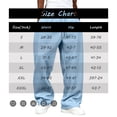 thumbnail image 3 of Uncuffed Sweatpants Men Open Bottom Casual Baggy Wide Leg Sweat Pants Open Bottom Athletic Joggers with Pockets Black S, 3 of 4