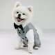 thumbnail image 3 of Esmoquin formal para perro, conjunto de disfraz y pañuelo para camisa de boda con pajarita, ropa elegante para perro, esmoquin para boda, fiesta, festival, Halloween, Navidad (gris S), 3 of 5