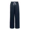 thumbnail image 4 of Miaoju Girls Pants Wide Leg School Uniform Pants Cozy Elastic Waist Summer Casual Beach Lounge Trousers with Pockets, 4 of 9