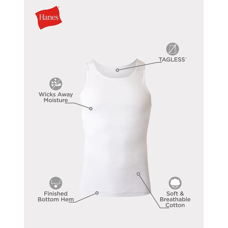 Hanes Tall Man Cotton Tank Undershirt 3-Pack photo 8