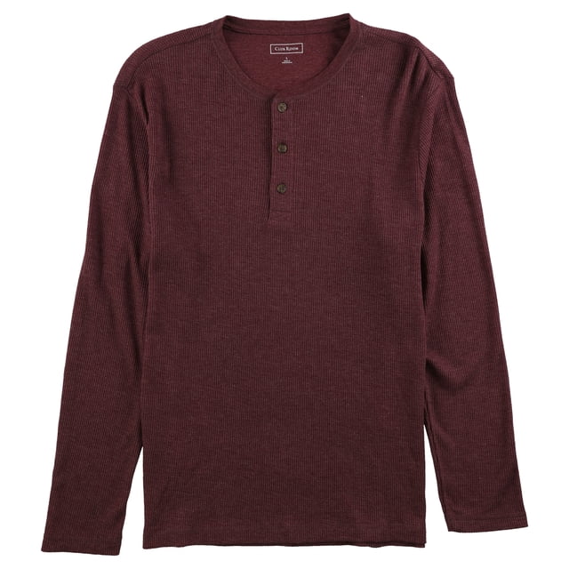 Club Room Chemise Thermique Henley pour Hommes, Rouge, TTG