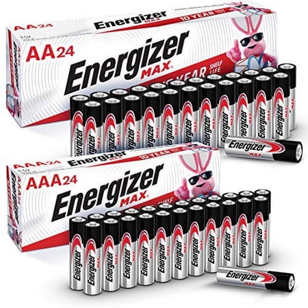 Energizer AA Batteries and AAA Batteries, 24 Max Double A Batteries and 24 Max Triple A Batteries Combo Pack, 48 Count