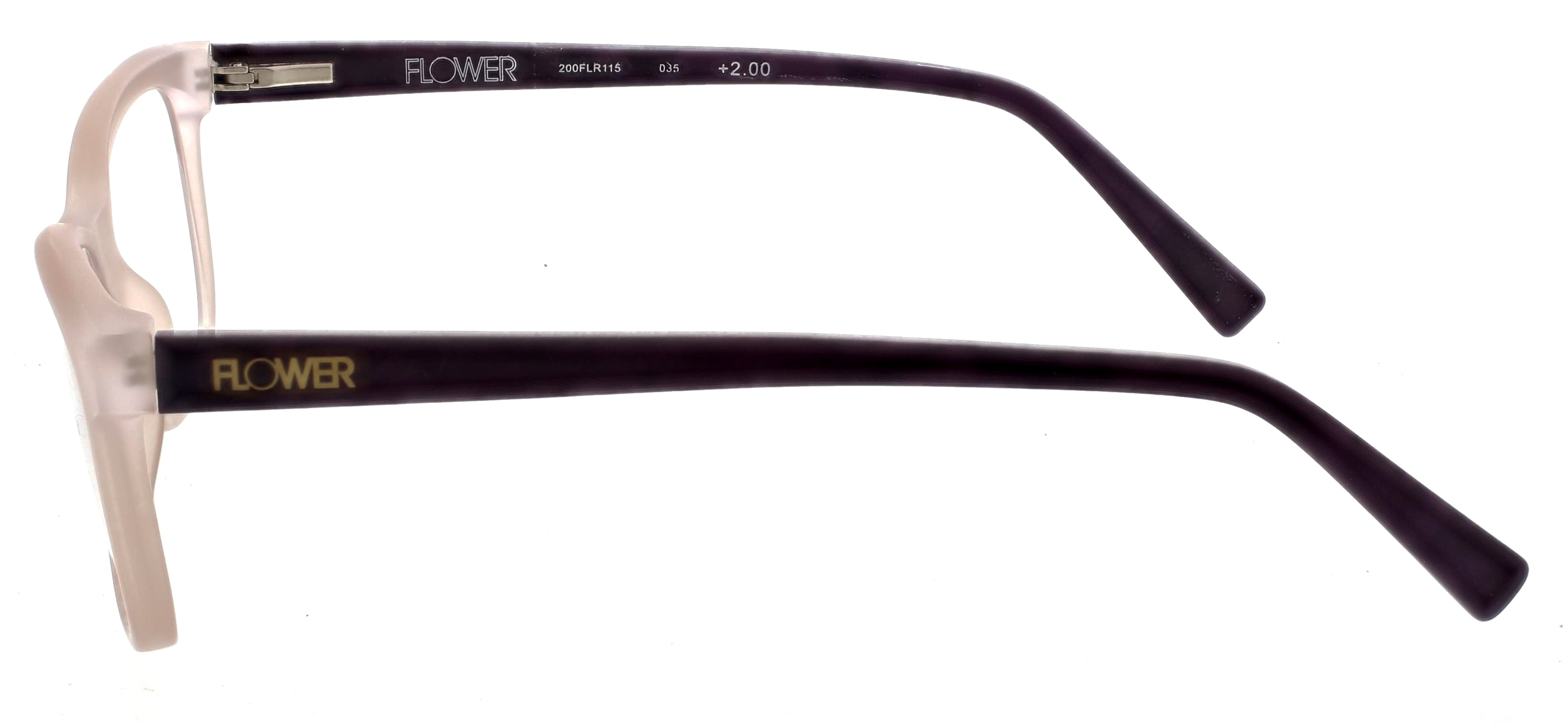 Flower by Drew Barrymore Frankie Clear/Plum 2.0 Reading Glasses