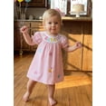 thumbnail image 3 of BemeyourBBs Toddler Baby Girl Birthday Dress 1 2 3 4 5 Years Birthday Summer Outfit Striped Cake Letter Embroidered Short Sleeve Crewneck A-line Princess Dresses, 3 of 9