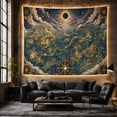 thumbnail image 6 of World Eclipsed Radiates with Rays Filled Swirling, Adventurous Vintage for Nautical Decor Lovers, Wall Decor, Valentine'S Day Gift, Tapestry Wall Hanging for Dorm and Living Room, 6 of 7