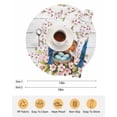 thumbnail image 6 of 15 Inch Round Placemats Set of 6, Birds Floral Non Slip Heat Insulation PP Table Mats, Farmhouse Country Pink Flower Leaf Wood Grain Washable Place Mats for Kitchen Dining Party Table Decor, 6 of 7