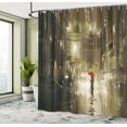 thumbnail image 5 of Ambesonne Urban Shower Curtain, Romantic View Rainy Day, 69"Wx84"L, Sepia, 5 of 5