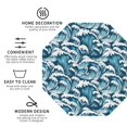 thumbnail image 3 of Vsdgher Ocean Waves Print Leather Coasters for Drinks, Durable Drink Coasters 4 Set for Tabletop Protection, Luxurious Home Décor and Housewarming Gift-Octagon, 3 of 6
