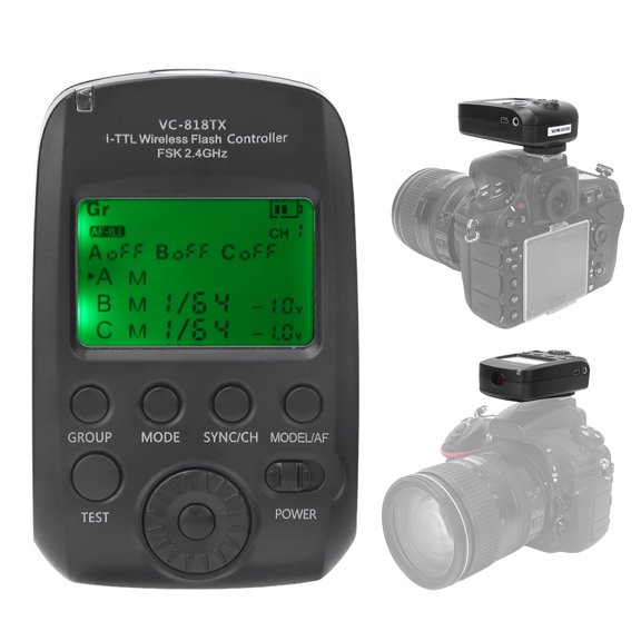 VISICO VC-818TX I TTL High Speed Sync Flash Trigger 2.4G Wireless Transmitter Support 8 Channels 30 ID For Camera