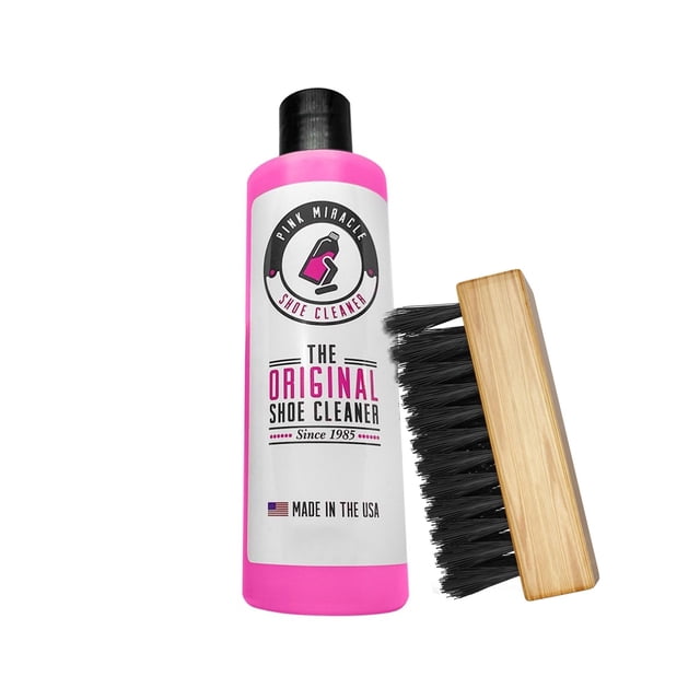 Kit limpiador de zapatos Pink Miracle, botella de 240 ml para piel