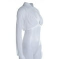 thumbnail image 4 of Haut Court Sans Couture en Maille Grande Taille pour Femmes, Blouses, Manches Slim, Léger, 4 of 6