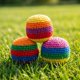 thumbnail image 4 of Juego de pufs de punto coloridos con tela suave, versátiles para salas de estar y áreas de juego, asientos portátiles para niños y adultos, incluye 3 piezas., 4 of 6