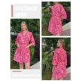 thumbnail image 2 of Avidlove Waffle Knit Robe for Women Soft Lightweight Tie Short Bathrobes 3/4 Sleeve Ladies Sleepwear, 2 of 8
