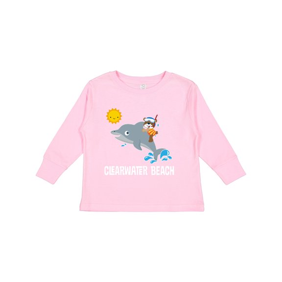 Inktastic Clearwater Beach Florida Vacation Boys or Girls Long Sleeve Toddler T-Shirt