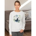 thumbnail image 2 of Butterflies Floral Art Sweatshirt Women -Jennifer Paxton Parker Designs, Female 5X-Large, 2 of 4