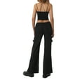 thumbnail image 5 of Binpure Wide-leg Trousers, Tie-up Low Waisted Solid Color Sweatpants, 5 of 9