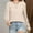 Beige, variant on Dgankt Fall Sweaters for Women Sweaters Cute Elegant Soft Crewneck Long Sleeve Solid Color Hollow Cable Knit Pullover Sweater,Size S-2XL