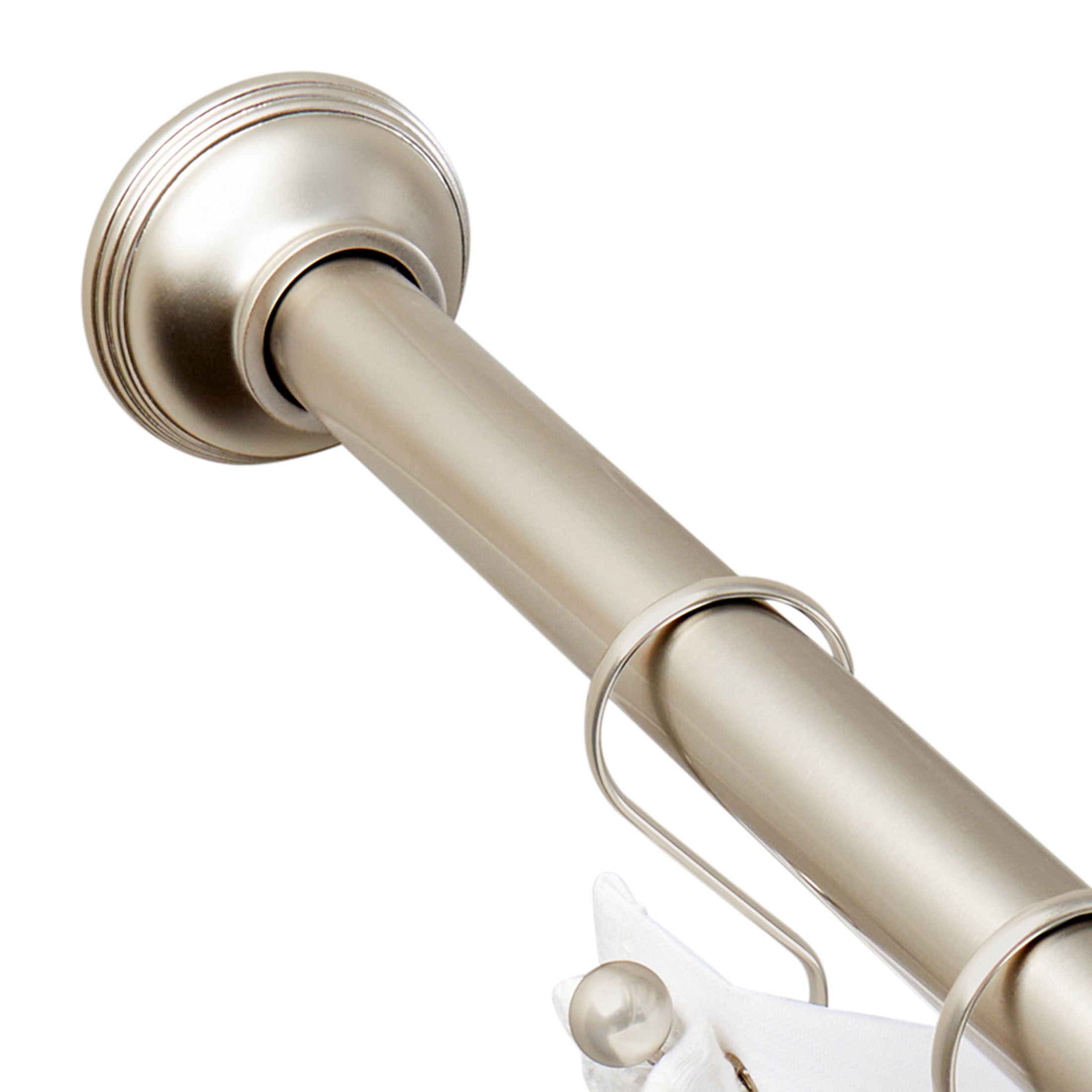 Better Homes & Gardens Rustproof Traditional Adjustable Tension Shower Curtain Rod, No Drill