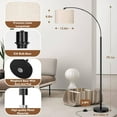 thumbnail image 2 of Nordic Hygge 79 Inch Arc Floor Lamps with Weighted Base, 2 of 7
