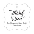 thumbnail image 1 of Darling Souvenir Baby Shower Thank you Favor Tags Custom Hang Gift Tags-White-100 Tags, 1 of 1