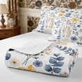 thumbnail image 4 of Manfei Botanical Flower Butterfly Bed Spread Queen 3pcs,Spring Garden Queen Coverlet Set,1 Quilt and 2 Pillowcases, 4 of 7
