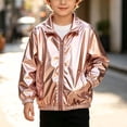 thumbnail image 2 of FSYBOA Boys Casual Jacket, Fashion Loose Fit Long Sleeve Collared Fall Outerwear Pink Size 4-5T, 2 of 8