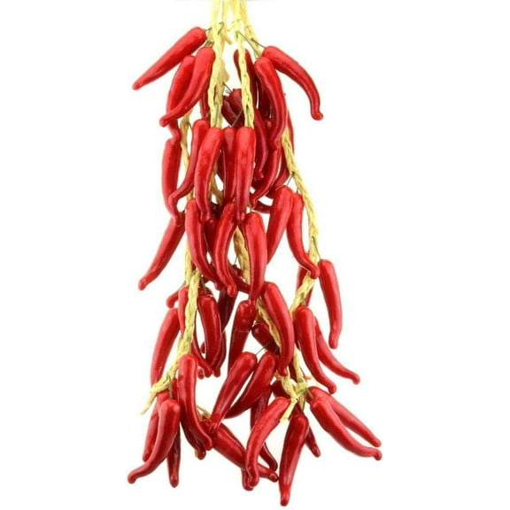 5 Strings Fake Vegetable Bunch Artificial Red Pepper Decoration for Home Kitchen Shop Party Show Food Display