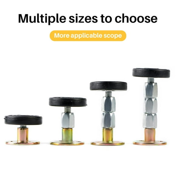 mmirethe 4PCS Adjustable Bed Frame Holder Thread Bed Frame Anti-Shake Tool Bed Frame Telescopic Support for Room Wall Protection Support Feet Bed Table