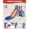 thumbnail image 3 of Korimefa 7-in-1 Toddler Slide Set with Golf, Basketball Hoop, Kids Slide for Toddlers Age 1-4, Climber Slip and Slides, Baby Outdoor Toys, 3 of 17