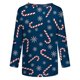 thumbnail image 5 of Camisas Navideñas Para Mujer Primavera Navidad Impreso Mediados de Longitud 3/4 Mangas O-Cuello Casual Tee Tops Camiseta Odeerbi ODB121233, 5 of 5