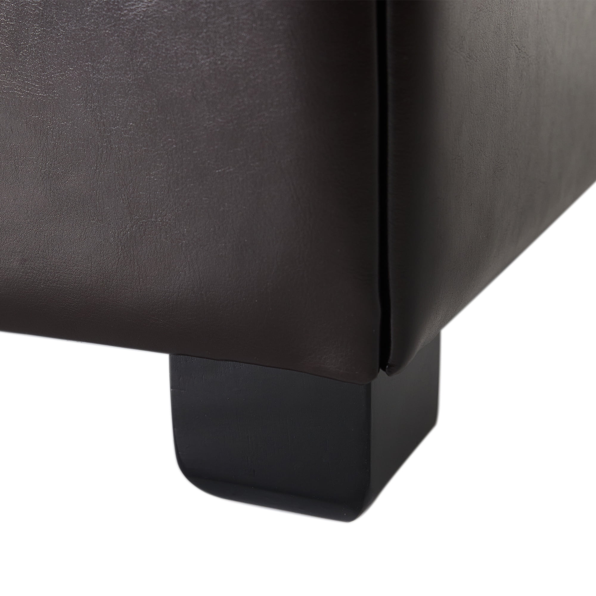 Noble House 34.25'' Large Square Ottoman Coffee Table,Chocolate