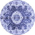 thumbnail image 1 of Ahgly Company Machine Washable Indoor Round Abstract Blue Modern Area Rugs, 8' Round, 1 of 4