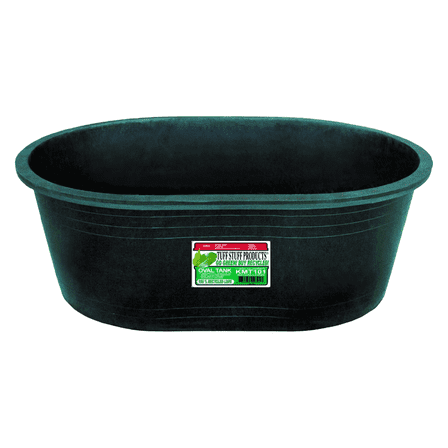 Tuff Stuff Heavy Duty 40 Gallon Oval Water, Feed, or Storage Tank Tub, Green